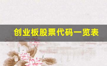 创业板股票代码一览表 大全最新(创业板股票代码一览表 大全最新)_https://www.luoxuangg888.com_科创板_第1张